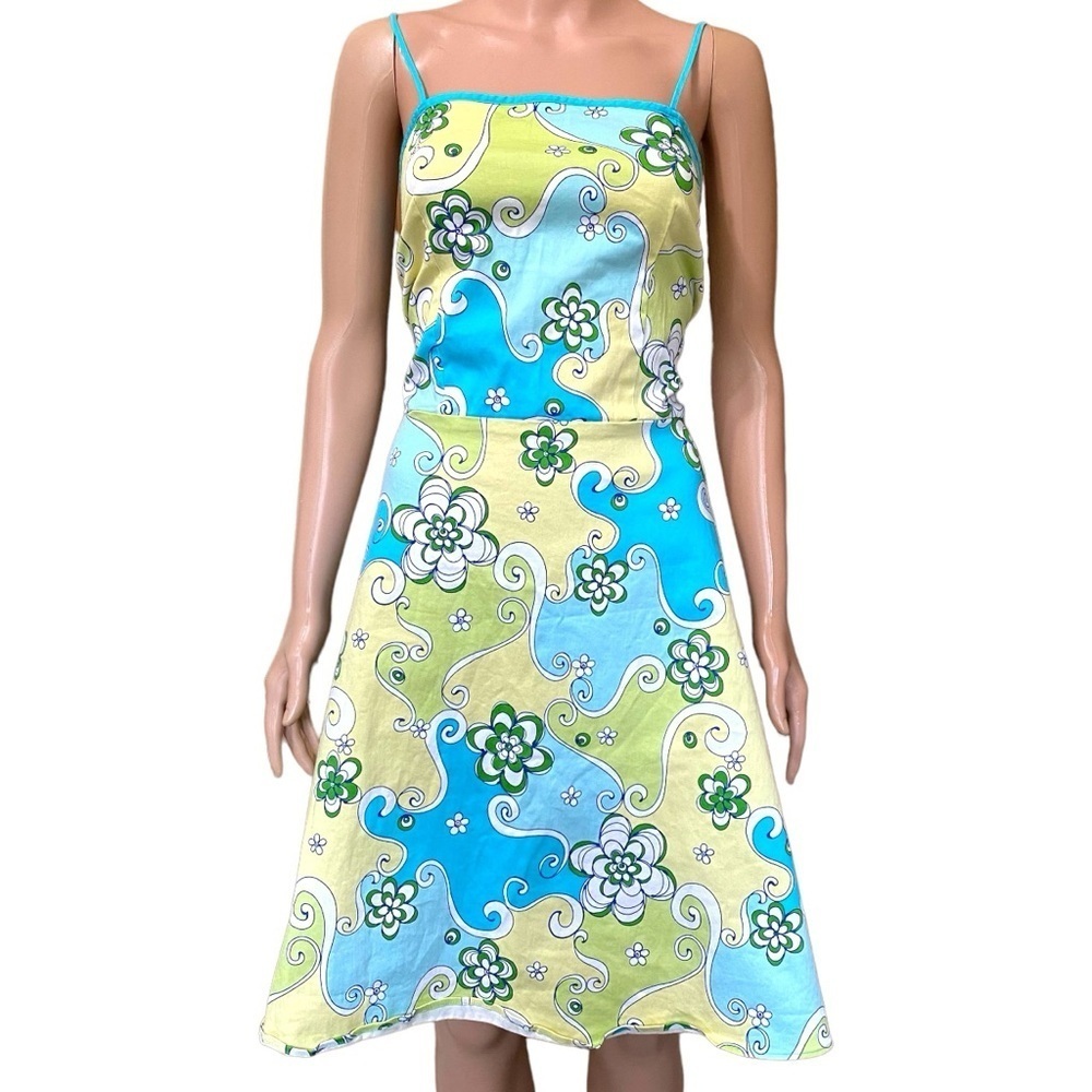 Studio Y Spaghetti Strap Y2K Floral Drop Waist 60s Inspired Size Medium